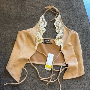 Urban Outfitters, brown halter vest, Ecote Medium